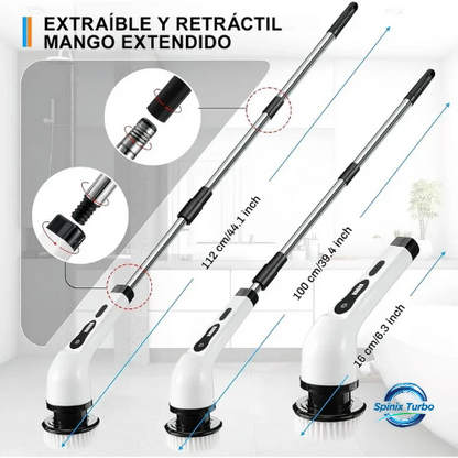 Spinix Turbo - Cepillo De Limpieza Giratorio 9 en 1