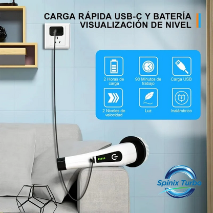 Spinix Turbo - Cepillo De Limpieza Giratorio 9 en 1